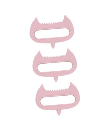 Fomiyes 3st acupuncture massage device Hand massage device Neck massage device made of silicone head massage tools head massager made of silicone manual head massager handy scroll wheel pink pebbles