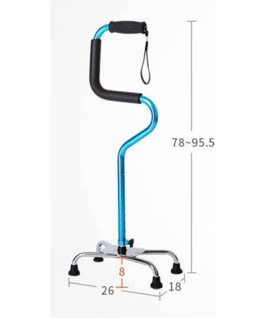 Crutches for The Elderly Four-Legged Four-Clawed Leg Crutches Non-Slip Crutches Lightweight Telescopic Cane Cane Eight Cane Crutch Cabinet for Men and Women (Color : Silver) Smooth Sailing - Buy Online on GoSupps.com