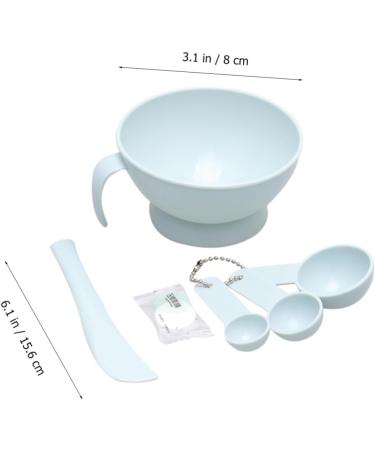 minkissy 1 Set Spatula Bowl Facial Stick Facial Spoon Measuring Spoons DIY Cosmetic Tool Kit DIY Facemask Kit Cosmetology Kit Facial Bowl Mix Brush 12X12cm Blue - Buy Online on GoSupps.com