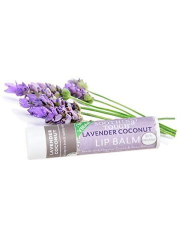 Soothing Touch Vegan Lip Balm Variety Pack - Grapefruit Lemon Cardamom Coconut Lavender Vanilla Chai - 4 Pack - Buy Online on GoSupps.com