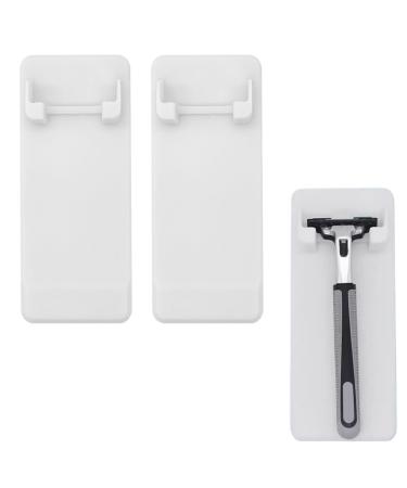 NHPY 2 piece of razor holder shower bracket razor razor bracket shower waterproof holder for razor self -adhesive bathroom razor holder razor holder shower without drilling