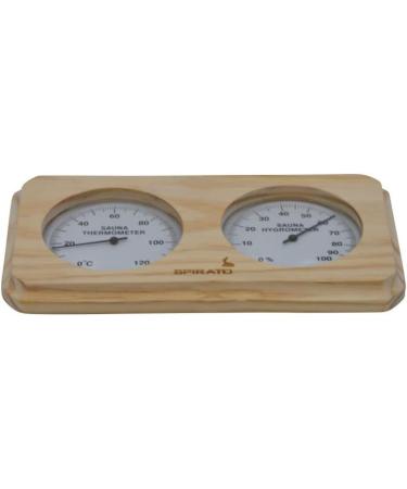 Premium Wooden Frame Sauna Thermometer & Hygrometer for Perfect Climate Control - Shop Internationally - Buy Online on GoSupps.com