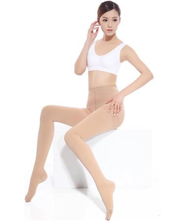 QIRUIRED Medical Compression Pantyhose 23-32mmHg Graduated Support - Closed Toe Beige - for Women & Men - Buy Online on GoSupps.com