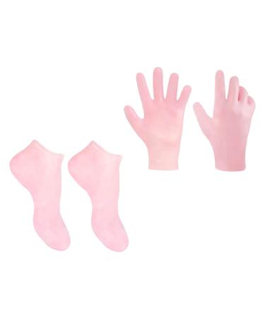 POPETPOP 2 Sets Hydrating Sock Gloves Remover Socks Gel Boat Socks Moisturizing Foot Cover Cracked Hands Moisturizing Booties Sokcs Moisturizing Gloves Dry Feet Socks Elasticity Boots Sebs