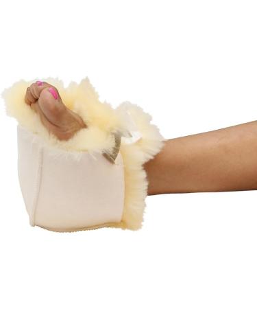 Buy 100% Medical Sheepskin Heel Cushion Bootie | Soft Lambswool Protectors for Pressure Sores & Comfort - International Shipping Available - Buy Online on GoSupps.com