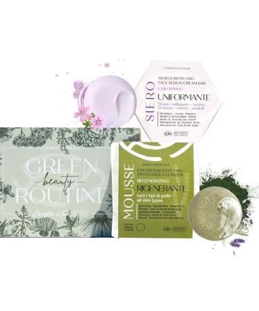 Senso Naturale Perfect Skin Kit Solid Smoothing Face Serum + Regenerating Foam, Toning Set for Radiant and Toned Skin, Moisturizing, Soothing, 100% Natural, Organic and Vegan