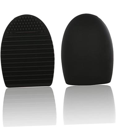 DOITOOL Makeup Brush Cleaner Tool Silicone Makeup Brush Cleaner Brush Washing Tool Makeup Brush Cleaner Egg Make up Travel Makeup Brush Silicone Cosmetic Brush Egg Mini Detergent medium Black - Buy Online on GoSupps.com