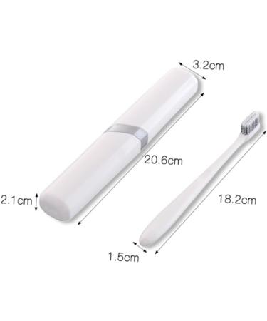 Clispeed Travel Toothbrush Container - Soft Adult Toothbrush Tube & Holder Set | Durable White Storage Box for Hiking & Outdoors (1 Pack) - Buy Online on GoSupps.com