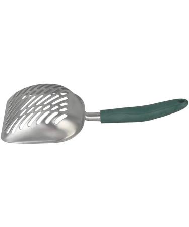 Large Metal Cat Litter Box Scoop Stainless Aluminum Alloys 13.8"*5.5"*1.8" (Dark-Green Handle) - Buy Online on GoSupps.com