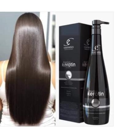 Ecosmetics Brazilian Keratin Deluxe Treatment 1L | Organic Semi-Definite | Progressive Brush | Straightening System | Volume Reducer | 100% Straight Hair | Free Gifts Included - Buy Online on GoSupps.com