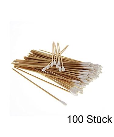 100x 15 cm Cotton Swabs - Kosmetex Wooden Stick with Cotton Head - Ideal for Beauty & Hygiene - Buy Online on GoSupps.com