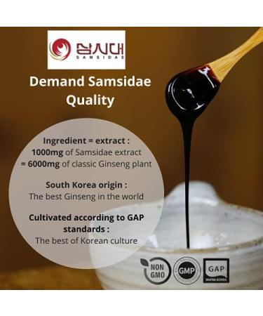 Korean Black Ginseng 100 g Concentrated Extract 100% Natural - 3 Month Cure High Saponin Content 80 mg/g - Ginsenosides Rg1 Rb1 Rg3 6 mg/g. Reinforced with ginsenosides Rg3 Rg5 and Rk1 - Buy Online on GoSupps.com