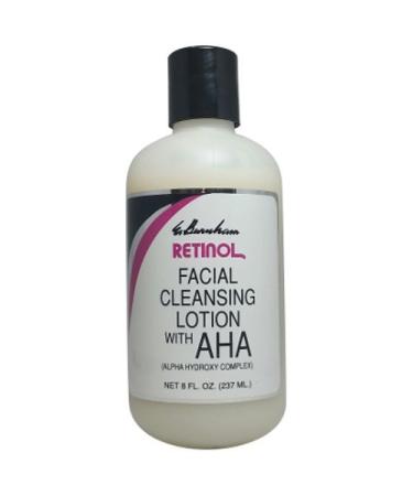 E. Burnham Retinol Facial Cleansing Lotion with AHA 8 oz Exfoliating Alpha Hydroxy Complex for Smooth Radiant Skin Anti-Aging & Deep Cleansing Formula