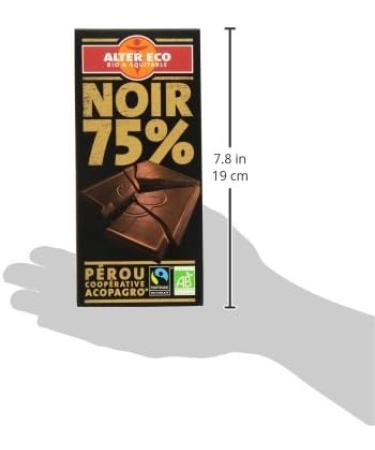 Alter Eco 75% Organic and Fair Trade Dark Chocolate Bar 100 g - Buy Online on GoSupps.com