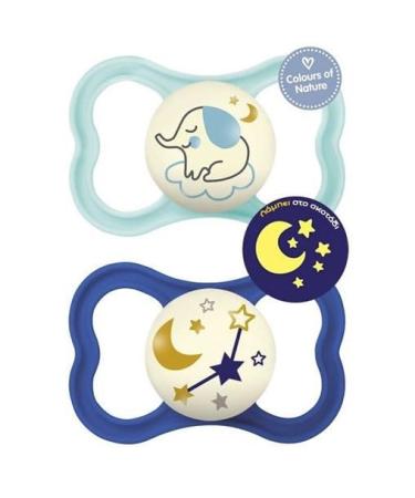 Fotopharmacy MAM Air Night 217SB Silicone Pacifier (16m+) light blue/blue 2 pieces
