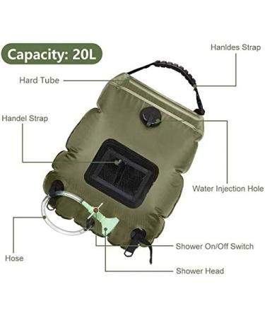 KIPIDA 5 Gallon Solar Shower Bag with Removable Hose - Perfect for Camping & Outdoor Activities - Buy Online on GoSupps.com