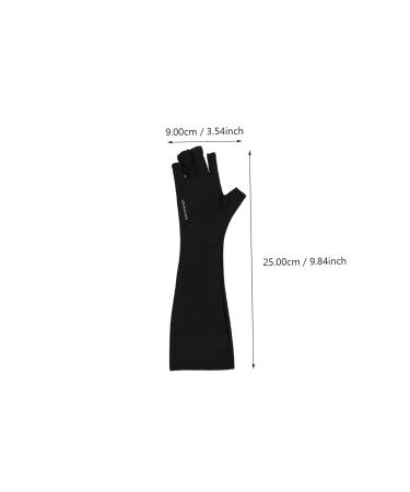 minkissy 1 Pair Nail Gloves Fingerless Gloves Gel Manicure Gloves Gel Nail Led Lamp Gloves Uv Shield Gloves Uv-resistant Manicure Gloves Polyester Anti-black Mj03 - Buy Online on GoSupps.com