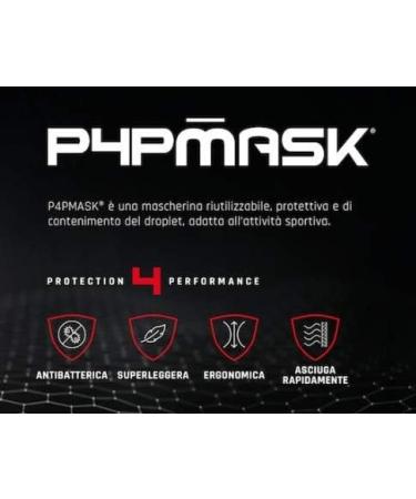 Mico P4Pmask Blue - Reusable Ergonomic Sports Mask for Men & Women Seamless & Quick Drying Size S - Buy Online on GoSupps.com