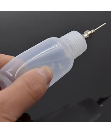 1 Oz Plastic Henna Bottle Applicator with 4 Stainless Steel Tips - Perfect for Art & Body Designs | International Shipping Available - Buy Online on GoSupps.com