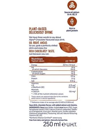 Alpro Long Life Soya Chocolate Drinks 5 Pack 15 Cartons 3 x 250ml - Buy Online on GoSupps.com