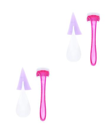 2ensembles Tondeuse Cheveux Pour Femmes Rasoir Silicone Cr atif Pour pilation Bikini Couleur Al atoire Accessoire Pratique Et Compact