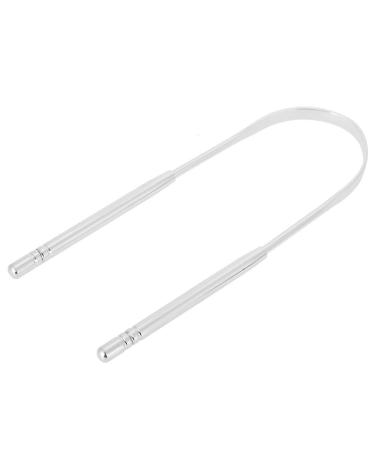 304 Stainless Steel Fresh Tongue Cleaner Scraper Oral Dental Care Hygiene Care Tools (Silver)