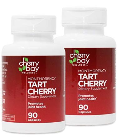 Montmorency Tart Cherry Dietary Supplement 480mg | 90 Count Pack of 2 | Non-GMO & Gluten Free | Helps Support Joint Health