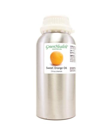 Sweet Orange Essential Oil - 16 fl oz - Aluminum Bottle - 100% Essential Oil - GreenHealth