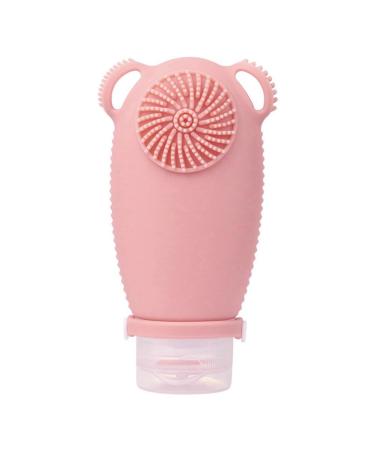 Sweetness Portable Silicone Travel Shampoo Lotion Bottle with Facial Cleansing Brush