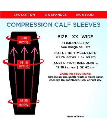Extra Wide Compression Calf Sleeves - Soothing Gradient Support & Comfy Cuffs in White | International Shipping - Buy Online on GoSupps.com