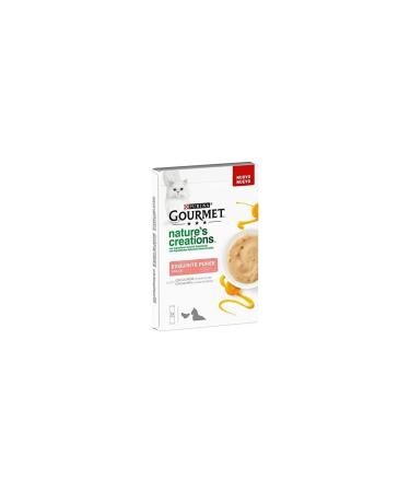 Purina Gourmet Nature's Creations Puree Snack for Cat with Salmon and Carrot 5 bags of 10 g Carrot 10 g (pack of 5)