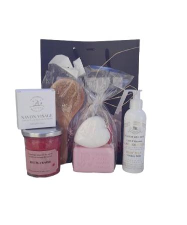 Mother's Day Body & Face Care Set - Sugar Scrub - Face Soap - Body Milk Donkey - 4 Special Marseille Soaps Mother's Day - Scrub Brush
