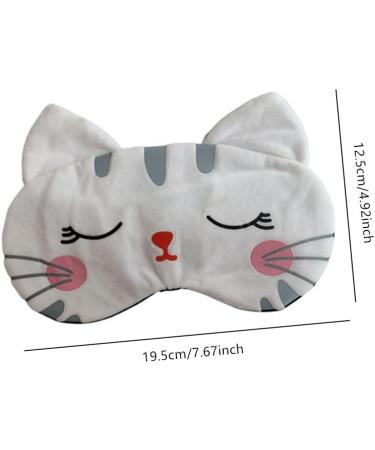 Cute Travel Cat Sleep Eye Mask 2 Pack - Soft Animal Cartoon Blindfold for Women, Girls, Kids - Perfect for Sleep, Plane, Office Nap - White Black - Buy Online on GoSupps.com