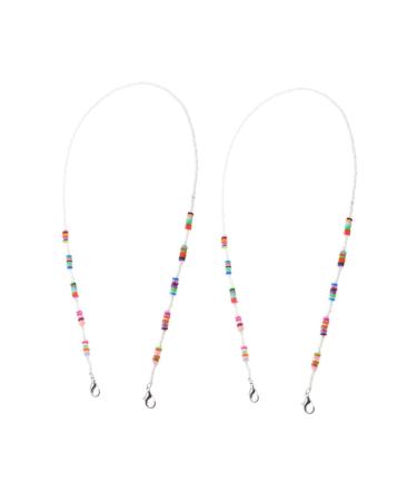 Healeved 6 Pcs Mask Anti-drop Chain Shot Glasses Folk Custom Acrylic Decorate Child