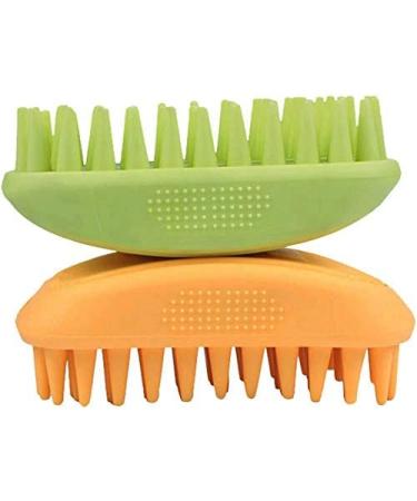 ZOOPOLR Pet Silicone Shampoo Brush for Medium Large Pets - Grooming Bath Brush for Dogs Cats - Anti-Skid Rubber Pet Massage Comb - Buy Online on GoSupps.com