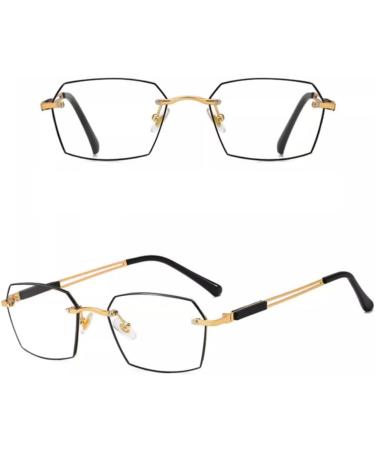 Buy Fashion Polygon Metal Reading Glasses for Men - Photochromic Blue Light Blocking & Anti-UV Sunglasses (Gold Size 2.0x) | International Shipping Available - Buy Online on GoSupps.com