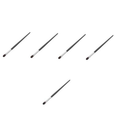 FOMIYES 5pcs Animal Hair Makeup Brush Eye Shadow Brush Girl Makeup Brush Beauty Brushes Makeup Tool 17.70X0.70X0.70CMx5pcs Blackx5pcs
