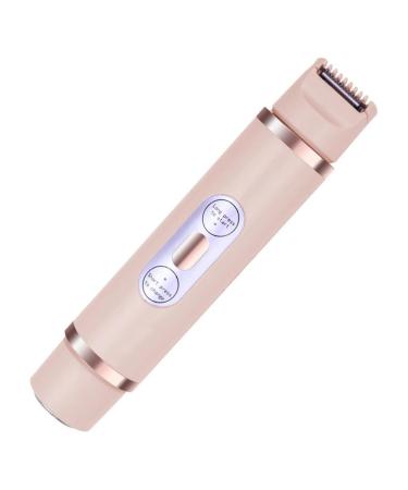 Pesfehhy Bikini Trimmer for Women Painless Ladies Hair Removal 2 in 1 Wet and Dry Ladies Shaver Pink