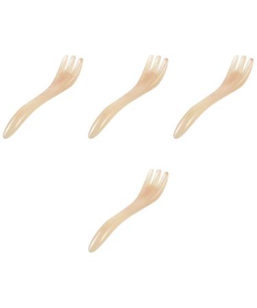 Magiclulu 4 pieces scratch kamm Sleek Starrisus teeth spa head massage device shampoo massager scalp massage comb hair scraper beeswax accessories for beauty salons resin