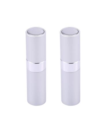 Vadillo 2X 8 Ml Portable Travel Mini Bottle Refillable Empty Perfume Atomizer - Silver