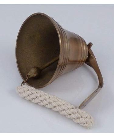 Antique Brass Ships Pub Wall Bell 12.5 cm with Bracket - Nagina International - Buy Online on GoSupps.com