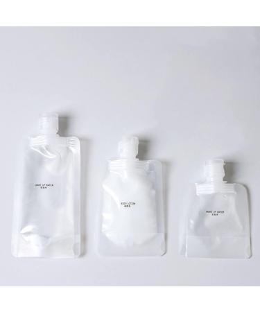 KALLORY Travel Size Refillable Squeeze Pouch 30ml Stand Up Toiletry Lotion Gel Bags - 15pcs/17pcs/30ml - Buy Online on GoSupps.com