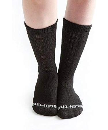Doc Ortho Ultra Soft Diabetic Socks 3 Pairs Crew X-Large Black - Men and Women - Buy Online on GoSupps.com