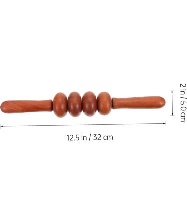 7-Piece Four-Wheel Massage Scooter Set - Wooden Massage Roller & Point Tools for Neck Legs | Premium Rosewood Massage Device - Buy Online on GoSupps.com