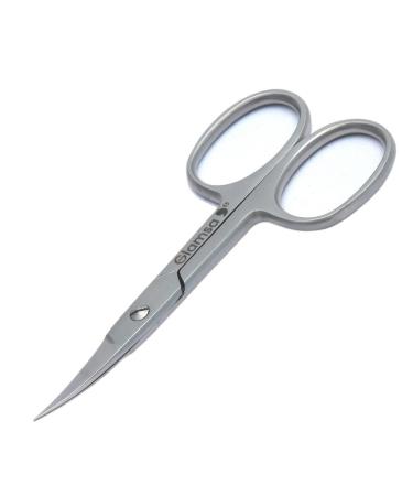 Glamsa Multipurpose Cuticle Scissors Eyebrow Scissors Stainless Steel Curved Blade Manicure Pedicure Beauty Grooming for Nail Eyelash & Dry Skin