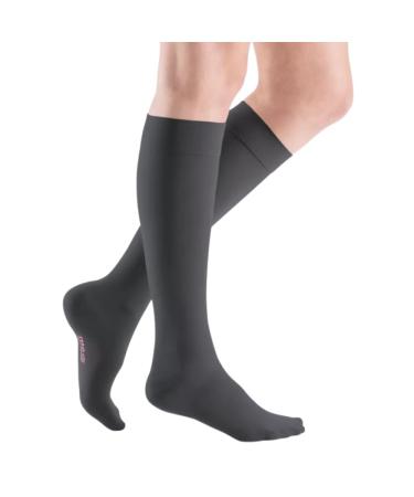 Medi Medive Elegance - 024CA14 Knee -length women compression stockings with closed tip |CCL2 |Narrow knobs |Anthracite |Gr.IV short