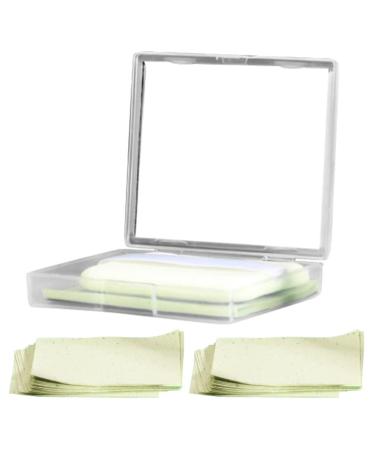 Milisten Oil Absorbing Sheets for Face Natural Oil Blotting Sheets Paper 150 Sheets Green Tea Blotting Paper for Oily Skin with Portable Mirror Case & Makeup Puff