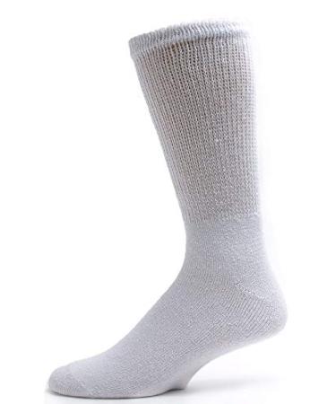 12 Pairs Physicians Choice Diabetic Socks Size 10-13 White