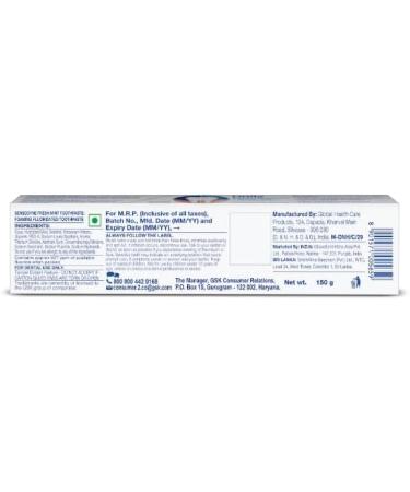 Buy Sensodyne Sensitive Toothpaste - Fresh Mint Triple Cleaning Action 150g (Pack of 2) | International Shipping Available - Buy Online on GoSupps.com