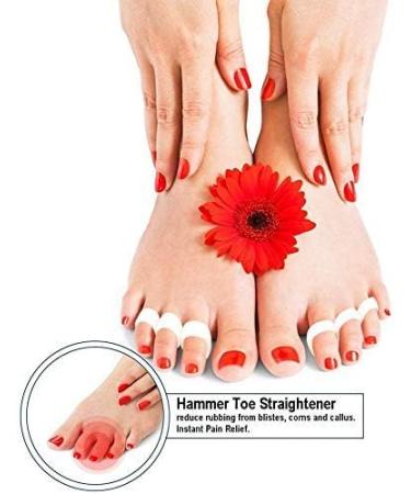 ENPAP 5 Pairs Hammer Toe Straightener and Corrector - Soft Gel Crests Splints for Foot Pain Relief and Overlap Prevention - Men & Women - Buy Online on GoSupps.com